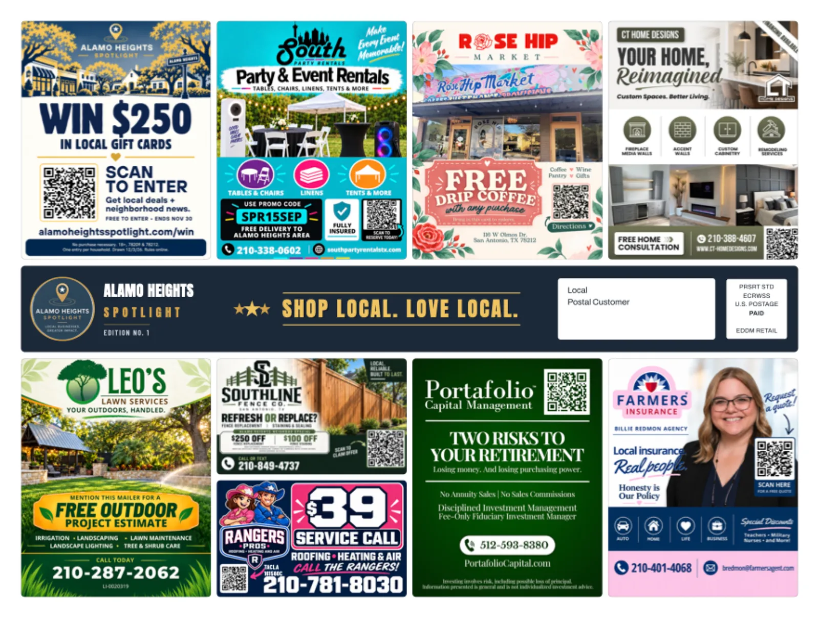 Front of sample Alamo Heights artwork — preview for Preston Hollow Spotlight
